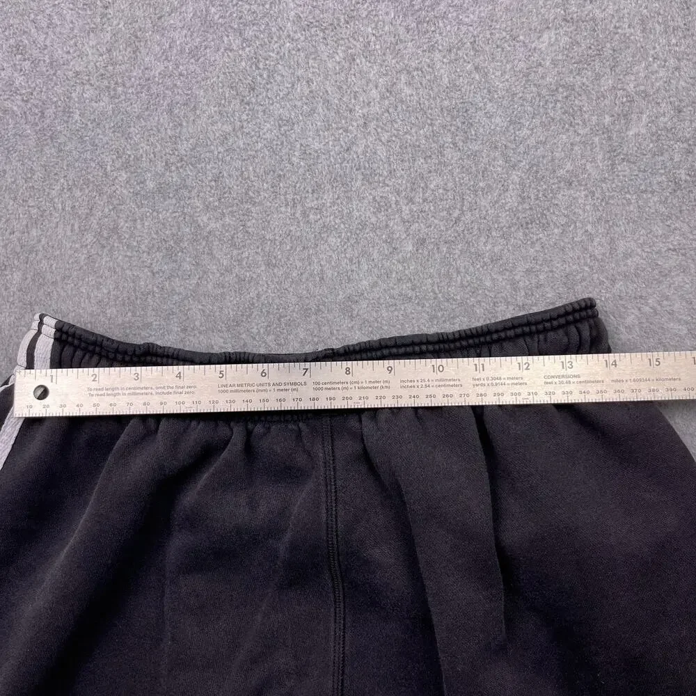 adidas sweatpants mens large black 3 stripe‎ jogger tapered